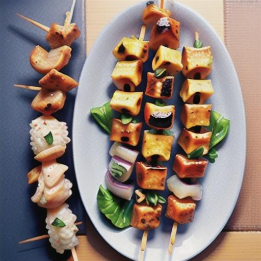 Chicken yakitori skewers