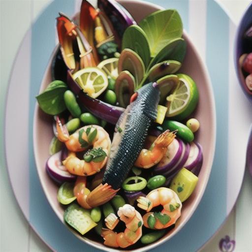 Tangy prawn and bean salad recipe