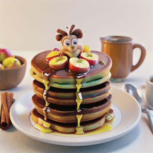 Apple and cinnamon pancakes