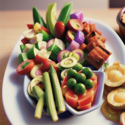 New-style crudites with rocket salsa