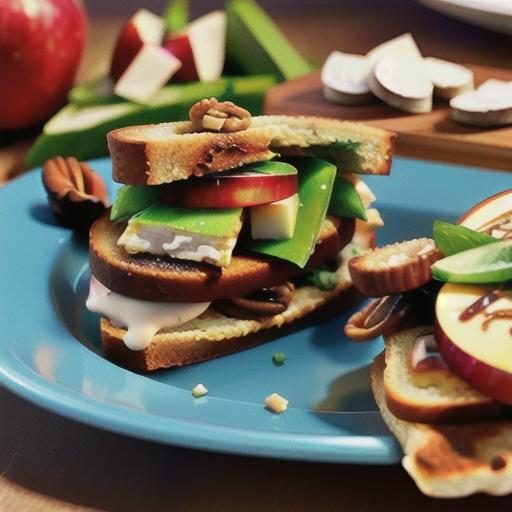 Toasted Apple-Pecan Brie Sandwiches