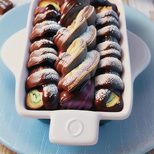 Chocolate croissant pudding