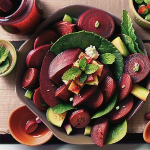 Beet Carpaccio with Mint Vinaigrette