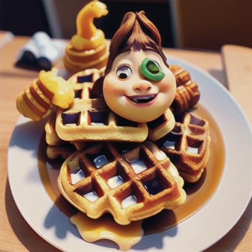 Orange Waffles with Maple-Orange Syrup