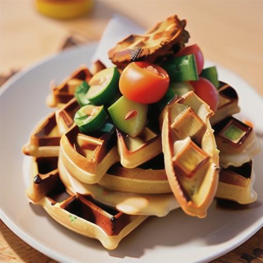 Baked Chicken Nuggets and Waffles