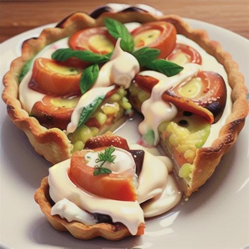 Smoked salmon tart