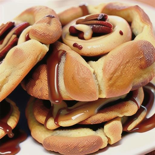 Caramel Pecan Cinnamon Roll Cookies