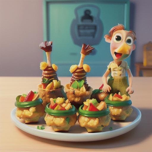 Crunchy chicken drumsticks