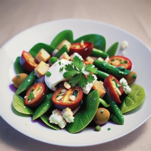 Herb salad with goat's cheese