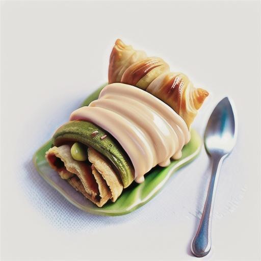 Apricot & pistachio cream cheese strudel