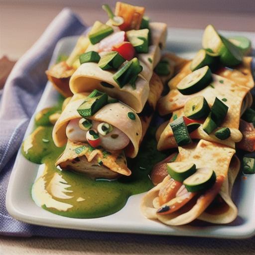 Chicken Enchiladas with Green Chile Sauce (Salsa Verde)