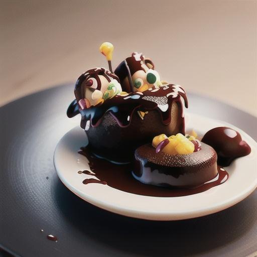 Molten black forest puddings