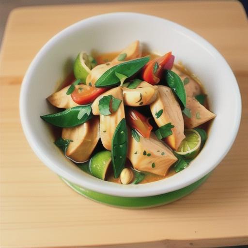 Coconut chicken and lime curry