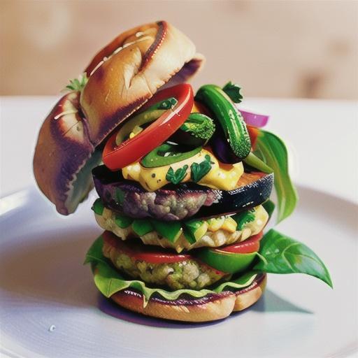 Mediterranean vegetable and beef burgers