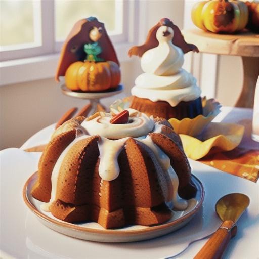 Pumpkin Bundt Cake with Cream Cheese Glaze
