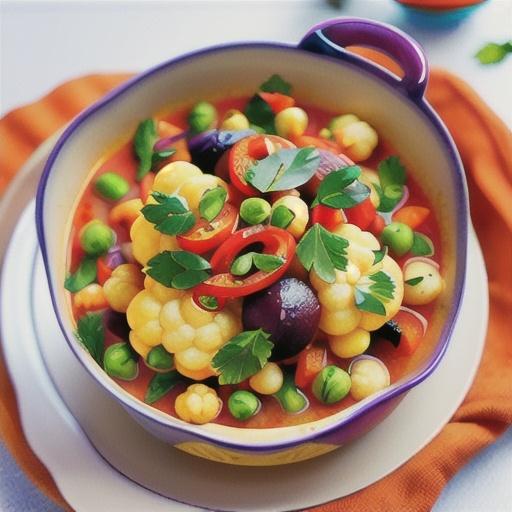 Cauliflower, chickpea, tomato and coriander curry