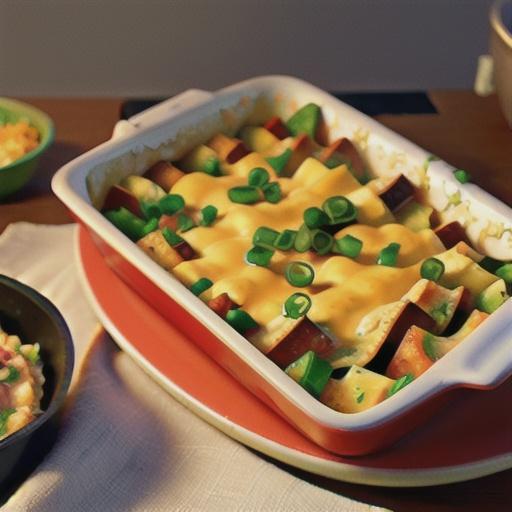 Green Turkey and Cheese Casserole