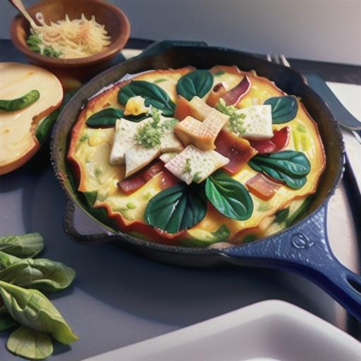 Bacon and Potato Frittata with Greens