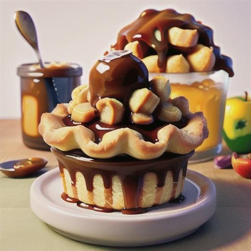 Apple Crostata with Caramel Sauce