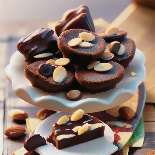 Caramel almond slice