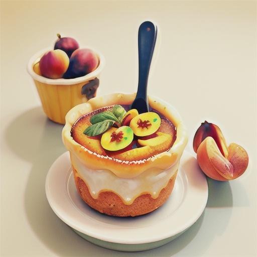 Peach clafouti