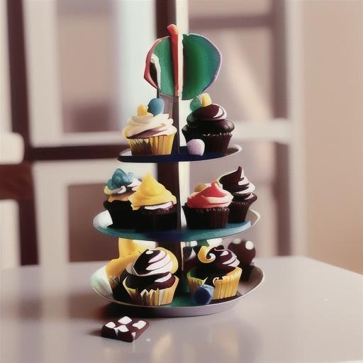 Mini Chocolate Cupcakes Flag