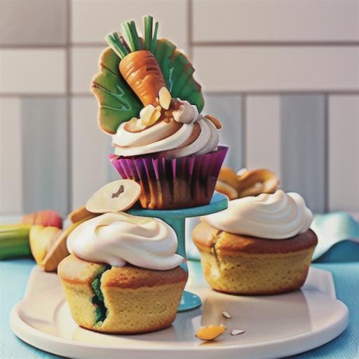 Carrot and almond muffins