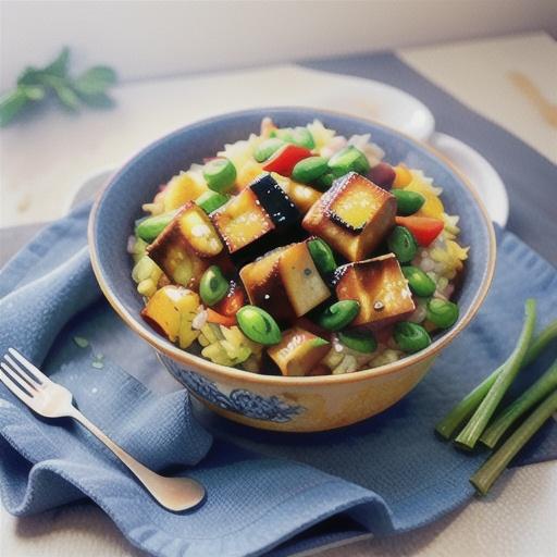 Sticky tofu fried rice recipe
