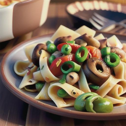 Pappardelle with mushrooms