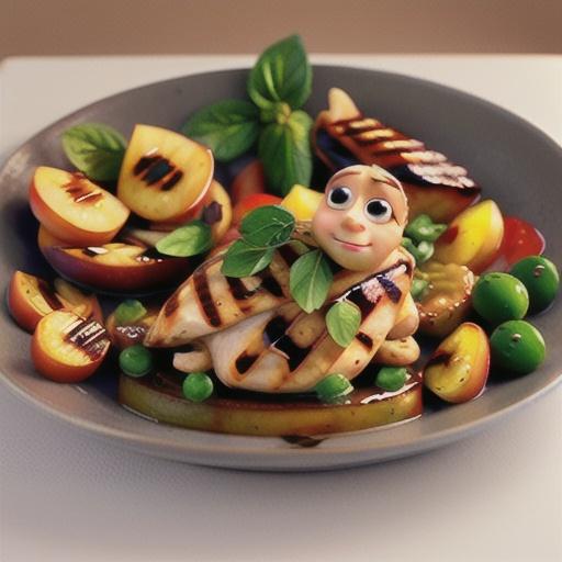 Grilled Chicken with Peach Sauce