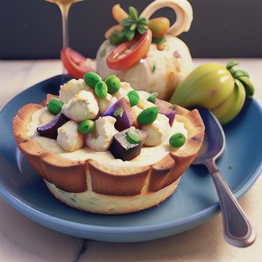 Baked ricotta with caponata