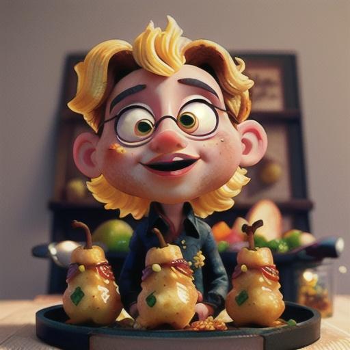 Stuffed pork loin with roasted baby pears