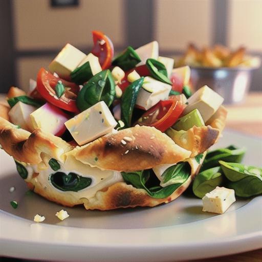Spinach and Feta Pita Bake
