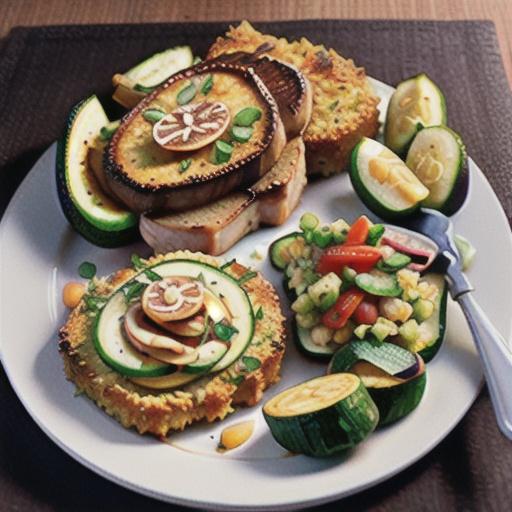 Roasted Pork Chops with Zucchini