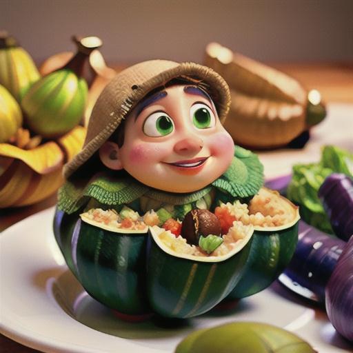 Sausage and Cabbage Stuffed Acorn Squash