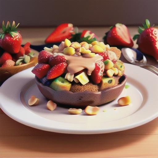 Strawberry Peanut Butter Baked Oatmeal