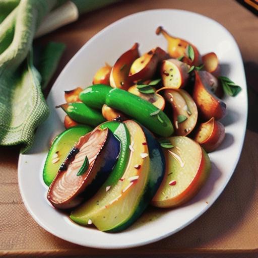 Mustard & rosemary pork with roast pears