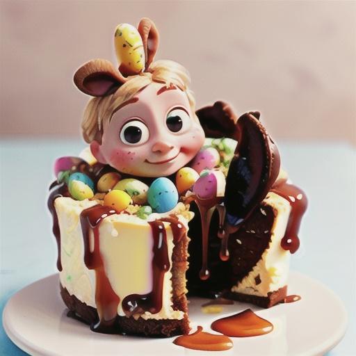 Caramel crunch loaded cheesecake easter egg recipe