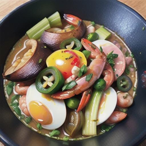 Louisiana Shrimp and Eggs Gumbo