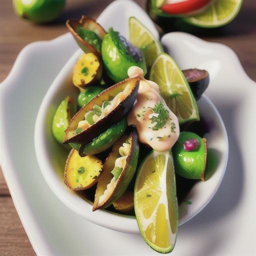 Fried Avocado Wedges with Wasabi-Lime-Mayo Dipping Sauce