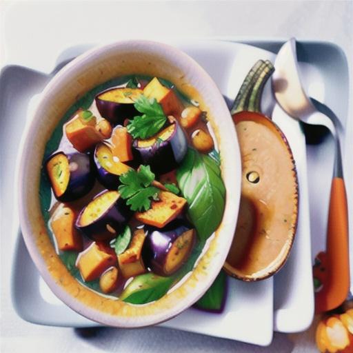 Pumpkin and eggplant rogan josh