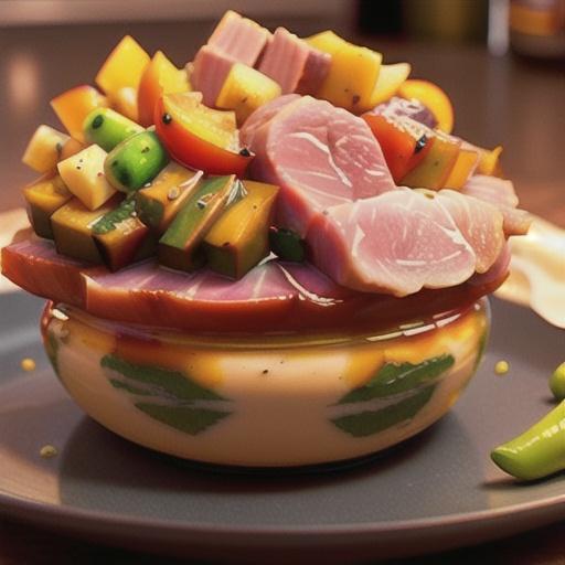 Glazed Ham with Peach-Ginger Sauce