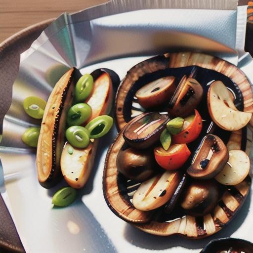 Grilled Mushrooms and Onions in Foil