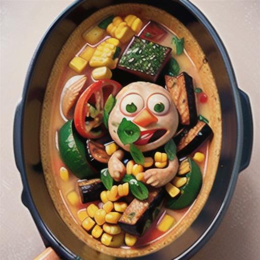 Mexican chicken and corn soup