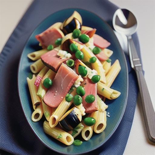 Lemony ricotta, olive and ham pasta