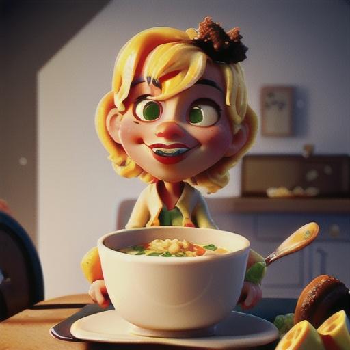 Mac 'n' cheese soup with lemon pangrattato