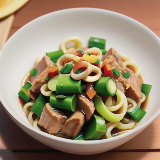 Ginger-soy pork with noodles