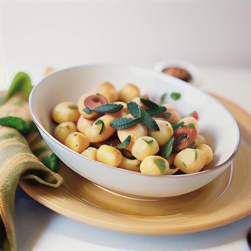 Pan-fried gnocchi with mushrooms & sage butter