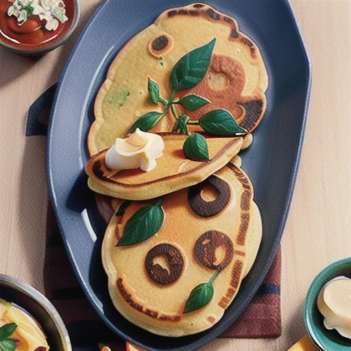 Indian pancakes with tomato & coconut relish