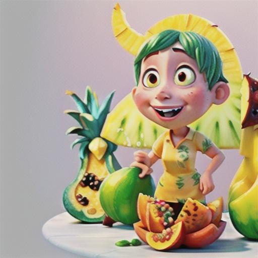 Papaya & pineapple in tropical syrup